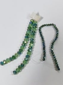 Group of Green Faceted Beads