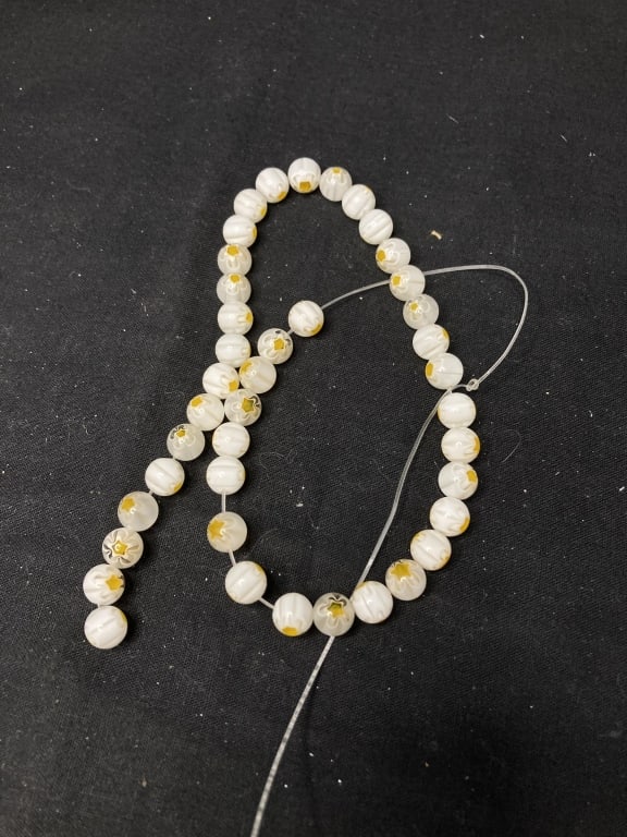 Group of Flower Glass Beads: Group of Flower Glass Beads