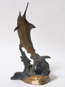 1995 Limited Ed. Bronze "Moody Blue" Marlin Sculpt