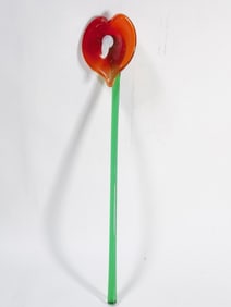 Large Vintage Mikasa Art Glass Flower