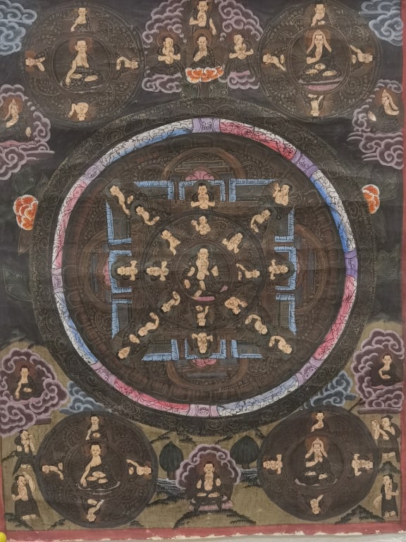 Vintage Chinese Tibetan Mandala Thangka (1 of 6)