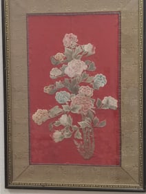 19th C. Chinese Longevity Embroidery