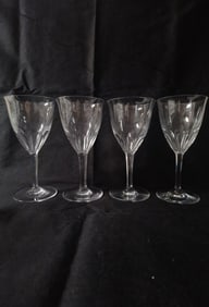(4) Baccarat France Crystal Zurich Water Goblets