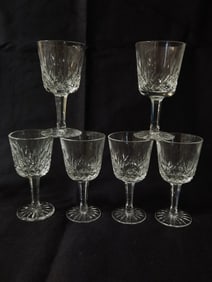 (6) Waterford Crystal Lismore Port Wine Glasses