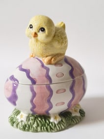 Fitz & Floyd Easter Chickadee Egg Candle