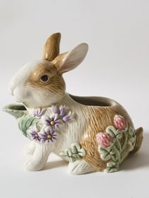Fitz & Floyd Essentials Porcelain Rabbit Water Pot