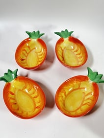 (4) Ambience Collection Cabana Pineapple Bowls
