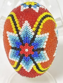 Vintage Native American Bead Covered Egg