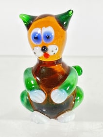 Vintage Murano Italy Art Glass Cat