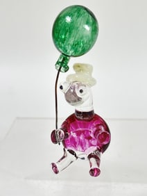 Vintage Murano Italy Art Glass Turtle with Balloon
