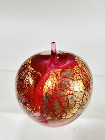Isle of Wight Glitter Iridescent Red Art Glass App