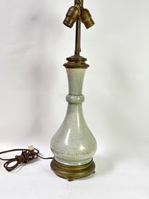 Antique Chinese Porcelain Ge Glaze Vase Lamp