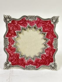 Vintage Enameled Photo Frame