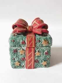 Vintage Fitz & Floyd Porcelain Toy Wreath Box