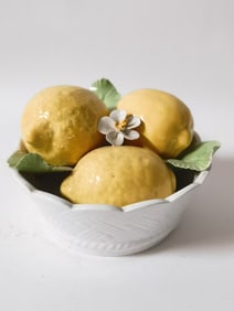 Vintage Italian Porcelain Lemon Table Decor