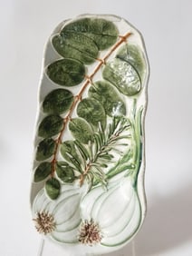 Vintage Italian Porcelain Onions Plate