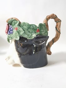 1994 Fitz & Floyd Porcelain Holstein Cow Pitcher