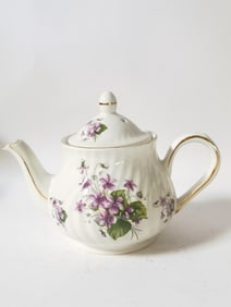 Vintage Arthur Wood & Son Porcelain Flower Teapot