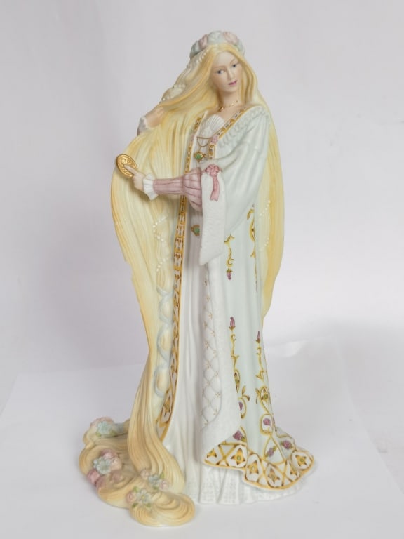 Vintage Lenox Porcelain Rapunzel Figurine: Vintage Lenox Porcelain Rapunzel Figurine, 9in