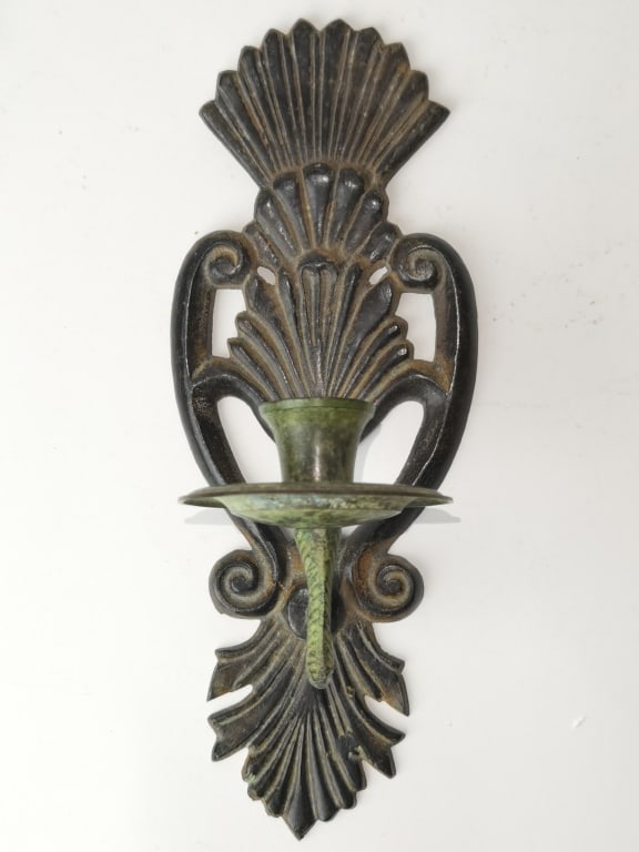 Vintage Cast Iron Wall Sconce (1 of 3)