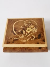 Vintage Italian Marquetry Music Box Made for SF Mu