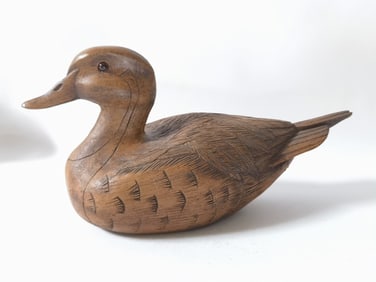Vintage Hand Carved Wood Duck Decoy