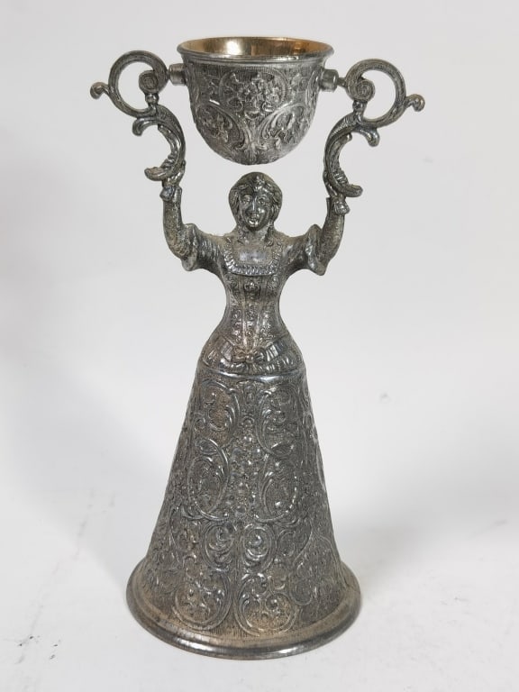 Vintage German Silver Plated Wedding Goblet (1 of 5)