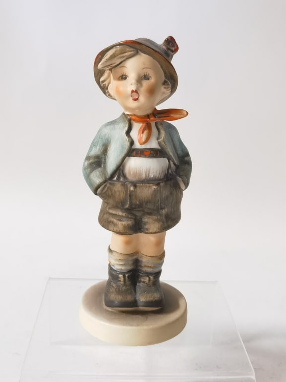 Goebel Hummel Porcelain "Whistle Boy" Figurine: Goebel Hummel Porcelain "Whistle Boy" Figurine, 5.5in
