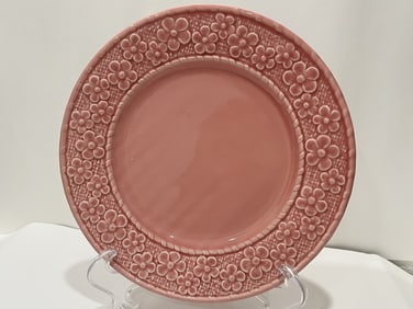 Bordallo Pinheiro Porcelain Pink Plum Flower Plate