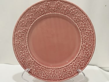 Bordallo Pinheiro Porcelain Pink Plum Flower Plate