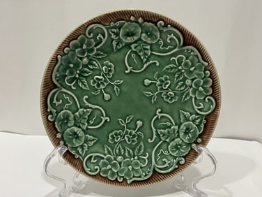 Bordallo Pinheiro Porcelain Green Morning Glory Pl