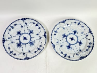 Pr. of Vintage Blue Fjord Porcelain Plates