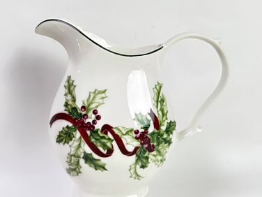 1998 Charter Club Winter Garland Porcelain Pitcher