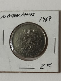 1969 Netherlands 2 1/2 Gulden Coin