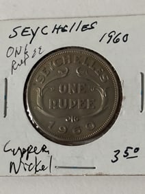 1960 Seychelles Copper-Nickel One Rupee
