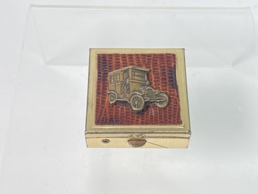 Vintage Metal Car Trinket Box