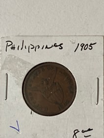 1905 Philippines One Centavo Coin
