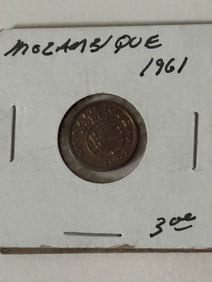 1961 Mozambique 10 Centavos Coin