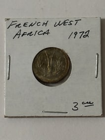 1972 French West Africa 5 Francs Coin
