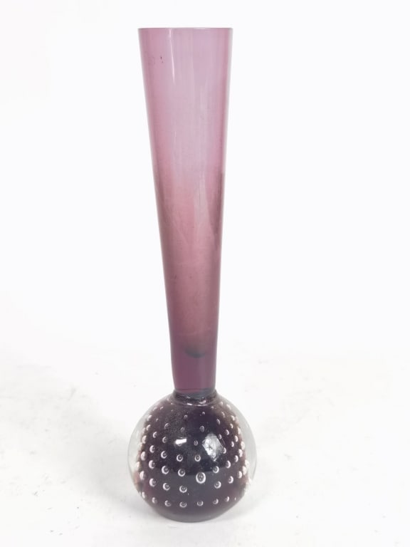 Vintage Murano Italy Amethyst Controlled Bubble Gl (1 of 3)