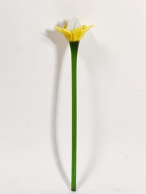 Vintage Murano Italy Art Glass Yellow Flower