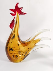 Vintage Murano Italy Art Glass Rooster