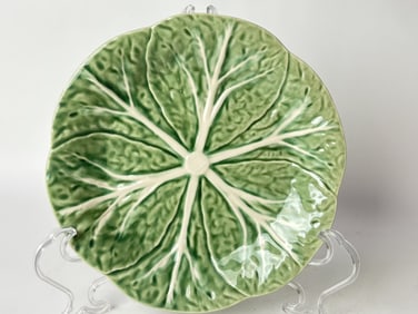 Bordallo Pinheiro Porcelain Green Cabbage Plate