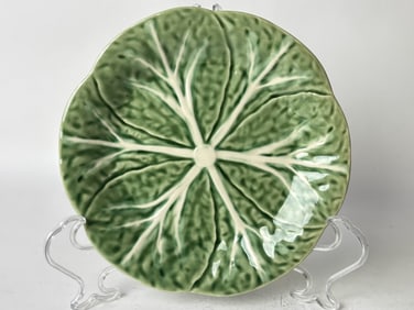 Bordallo Pinheiro Porcelain Green Cabbage Plate