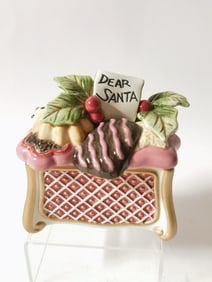 Vintage Fitz & Floyd Classics Porcelain Dear Santa