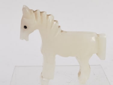Vintage Onyx Carved Horse Figurine