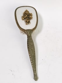 Antique Gold Finish Hand Held Vanity Mirror