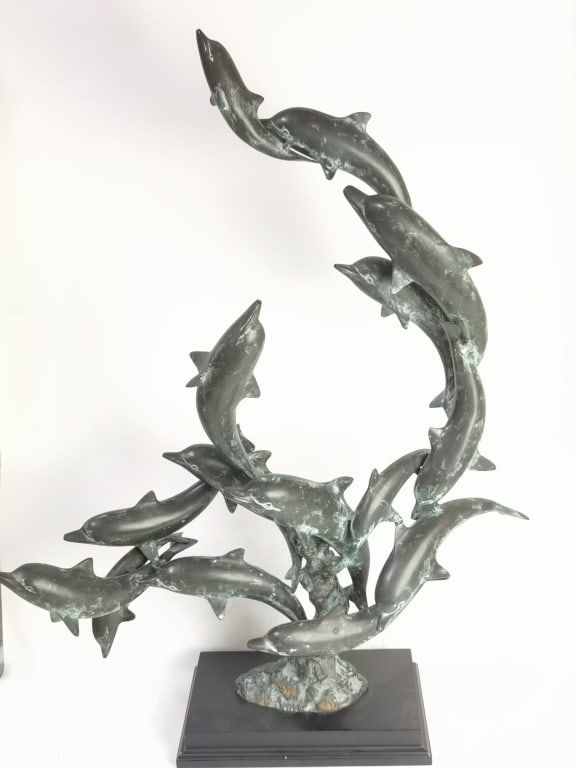 Large San Pacific International Bronze Dolphin (1 of 9)
