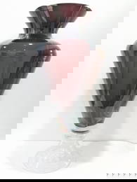 Large Vintage Makora Poland Hand Made Glass Vase