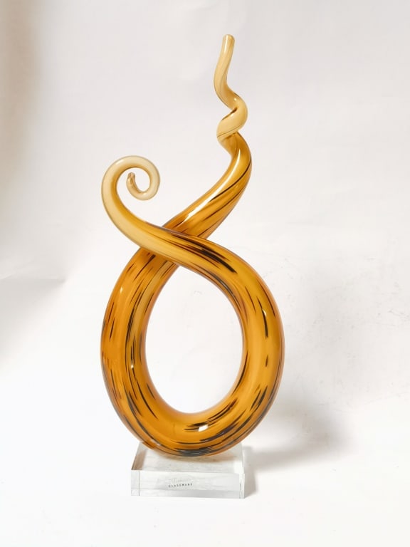 Vintage Murano Italy Art Glass Sculpture: Vintage Murano Italy Art Glass Sculpture, 12.5in